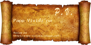 Papp Viviána névjegykártya